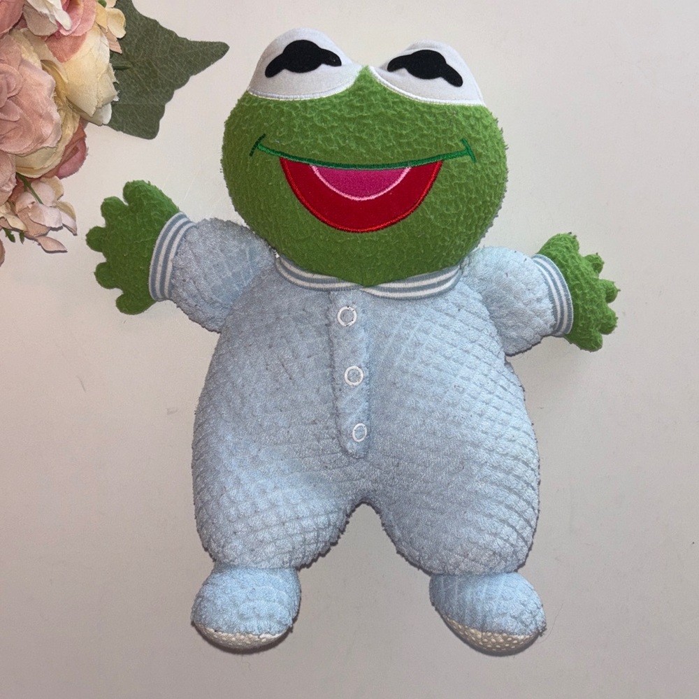 Jim Henson Muppet Babies Baby Kermit the Frog 11” Plush Doll Pajamas by Eden